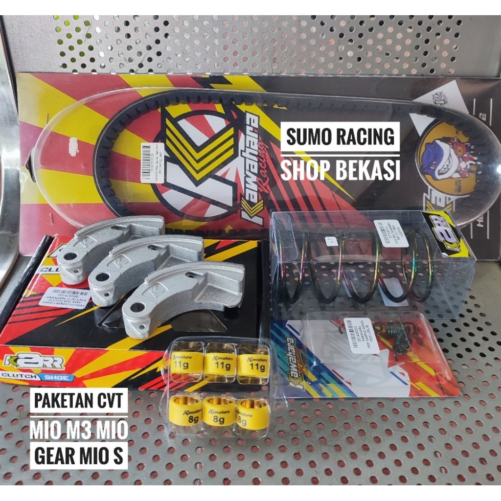 PAKETAN KIRIAN CVT MIO M3 MIO GEAR MIO S XRIDE 125 VANBELT, KAMPAS GANDA, PER CVT, PER GANDA, ROLLER