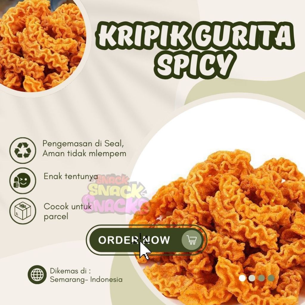 

KRIPIK GURITA SPICY | SNACK KILOAN SEMARANG | SS_SNACKS.ID