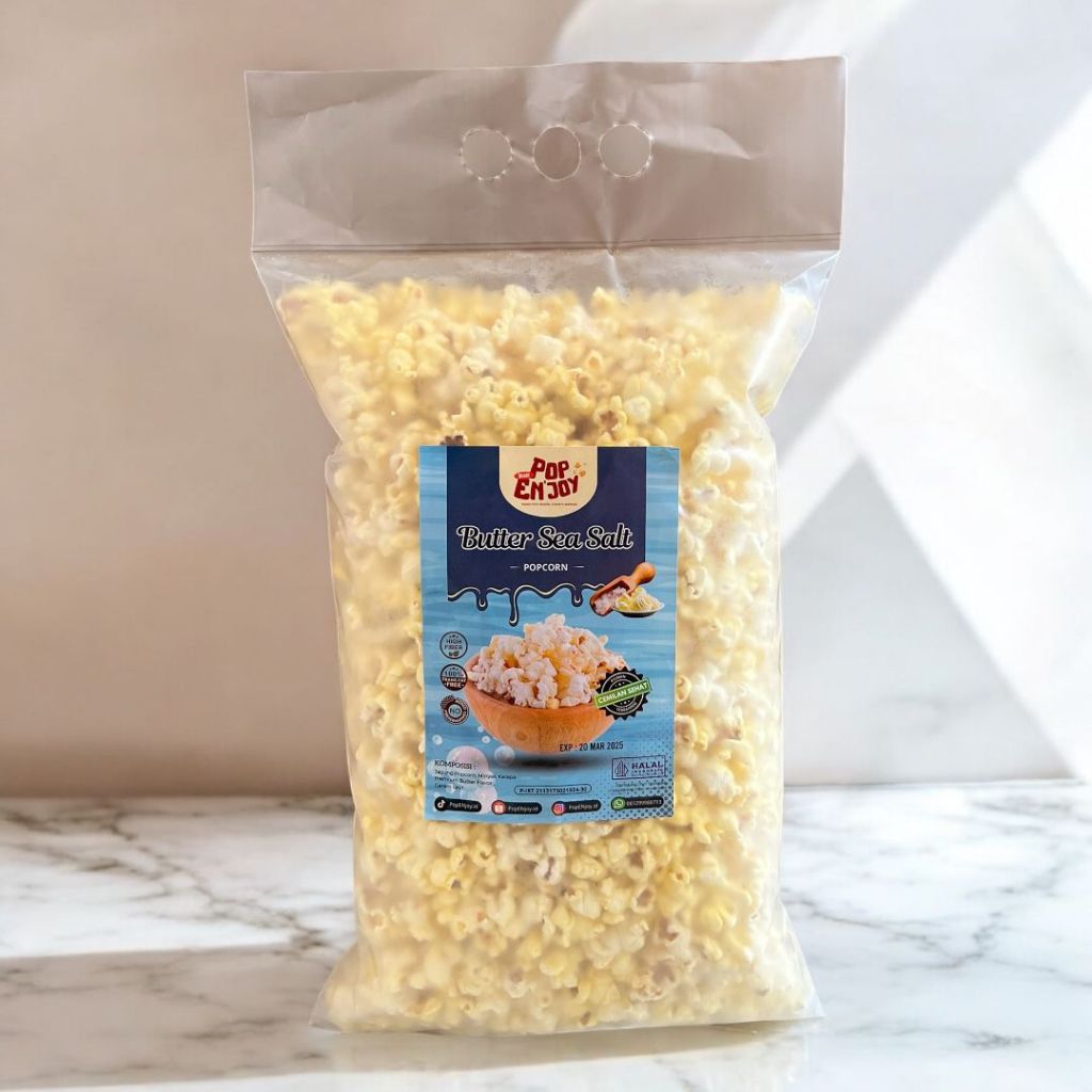 

RB [BUNDLING 2] SEA SALT POPCORN - PopENjoy / Camilan Asin Butter Crispy Popkorn Jagung Sehat