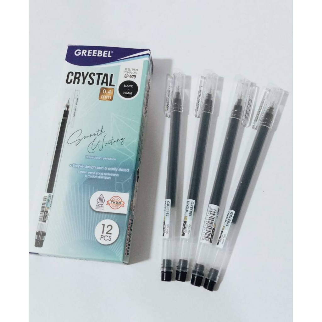 

PULPEN GEL/PEN GEL CRYSTAL GREEBEL, GP-520(0,4mm) Smootg Writing