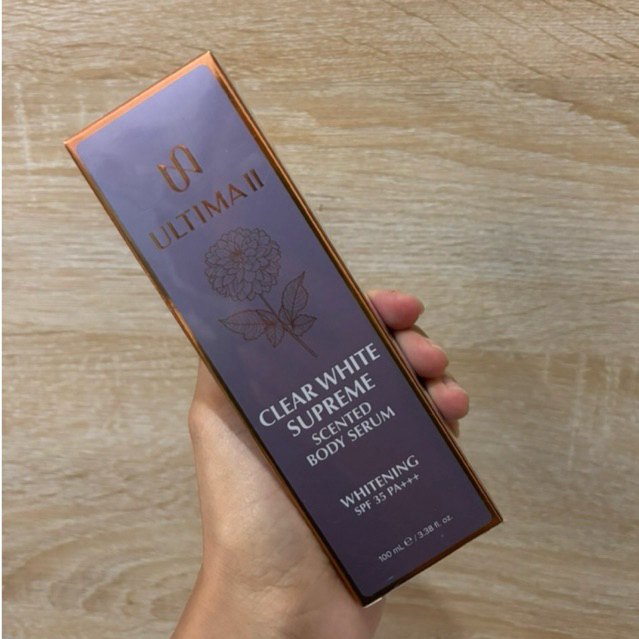 Ultima II clear white supreme scented body serum whitening 100ml original masih segel baru new belum