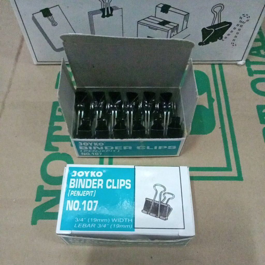 

joyko binder clip no.107 penjepit / box