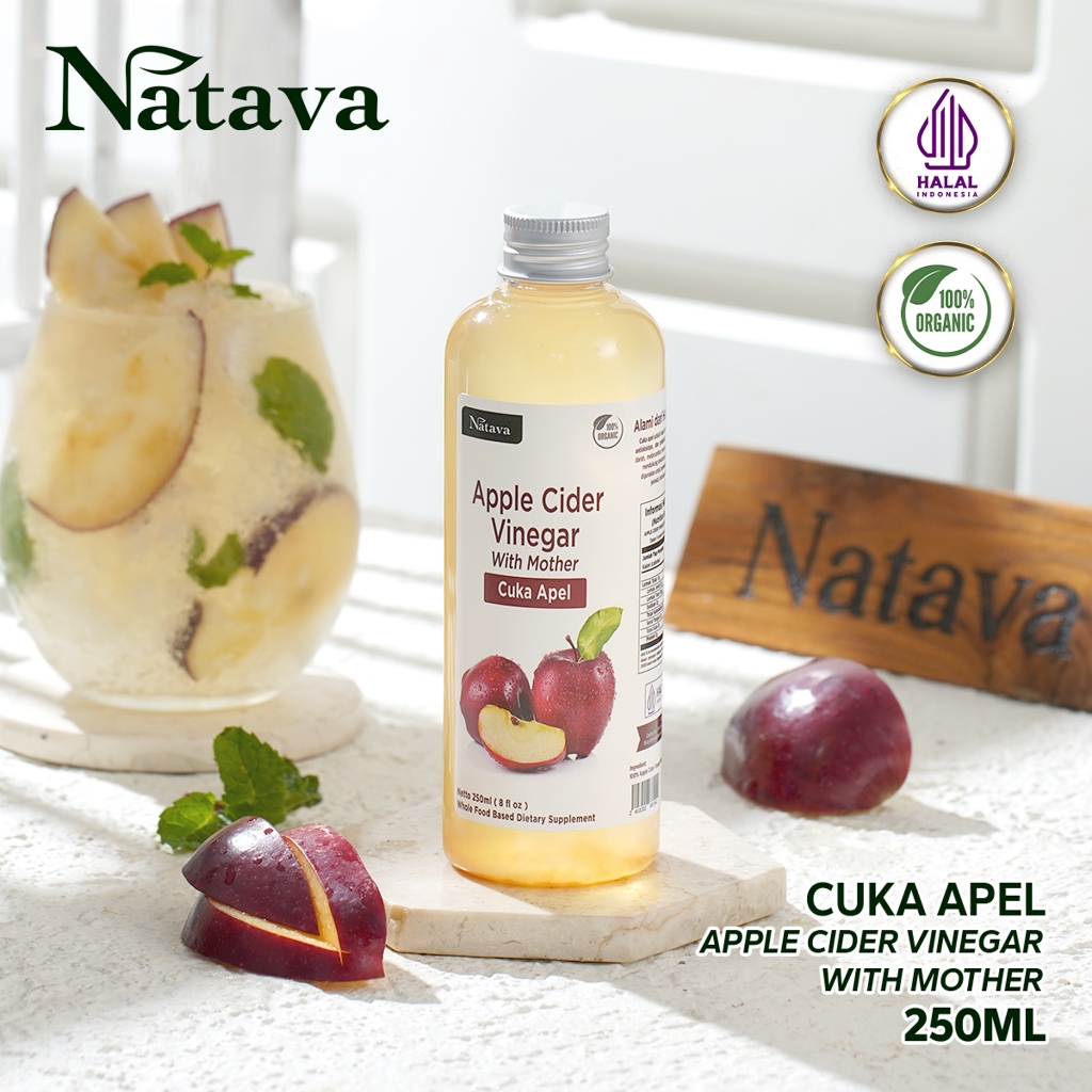 

Natava Cuka Apel With Mother 250 ml Tanpa Campuran Apple Cider Vinegar Original With Mother