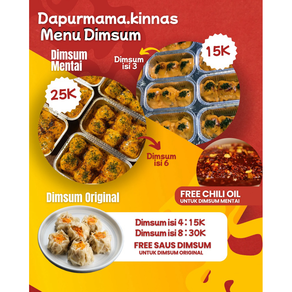 

Dimsum Mentai Masak (Tidak Frozen) Khusus Medan