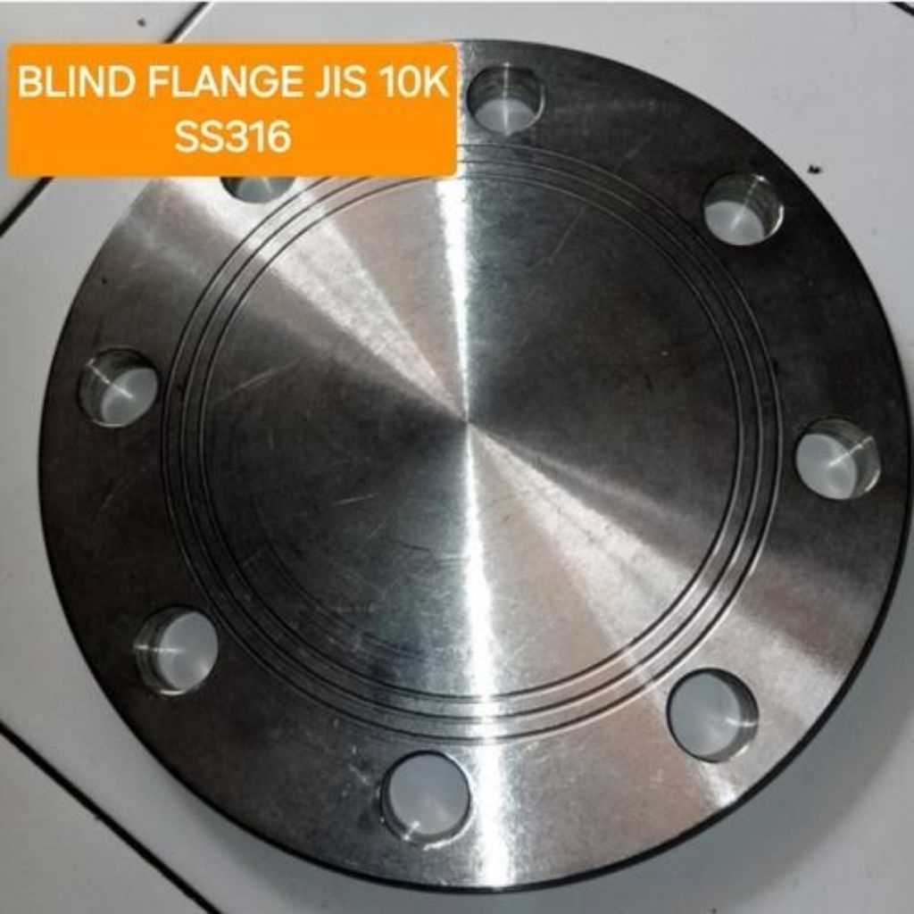 6" BLIND FLANGE JIS 10K SS 316 6 INCH SS316 STAINLESS STEEL BUTA 10 K DN150