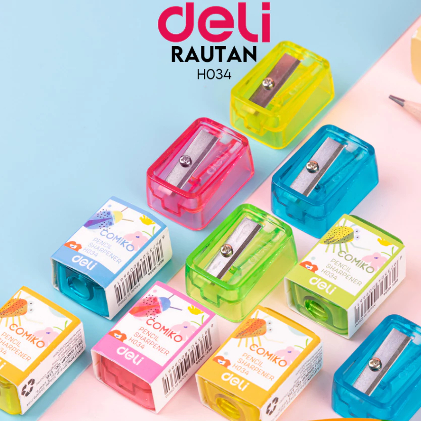 

Deli Sharpener / Rautan Pensil Lucu Warna-Warni - EH032 EH034