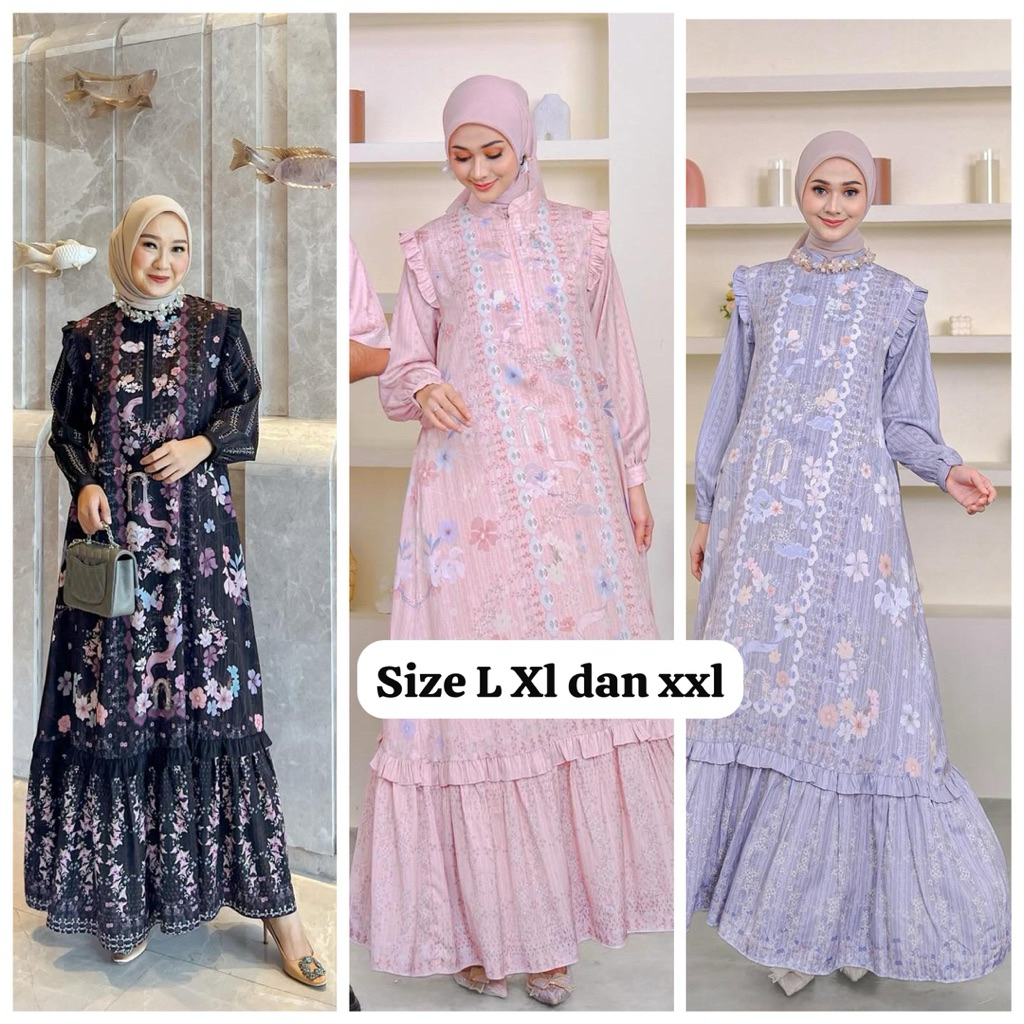 Anamika Dress Terbaru Gamis Kienka Busui Ori Premium Jumbo