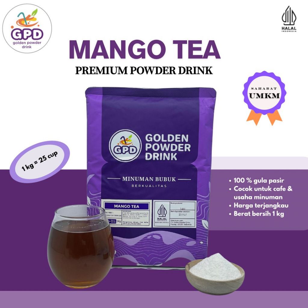 

Bubuk minuman Premium - Mango tea - Golden powder drink