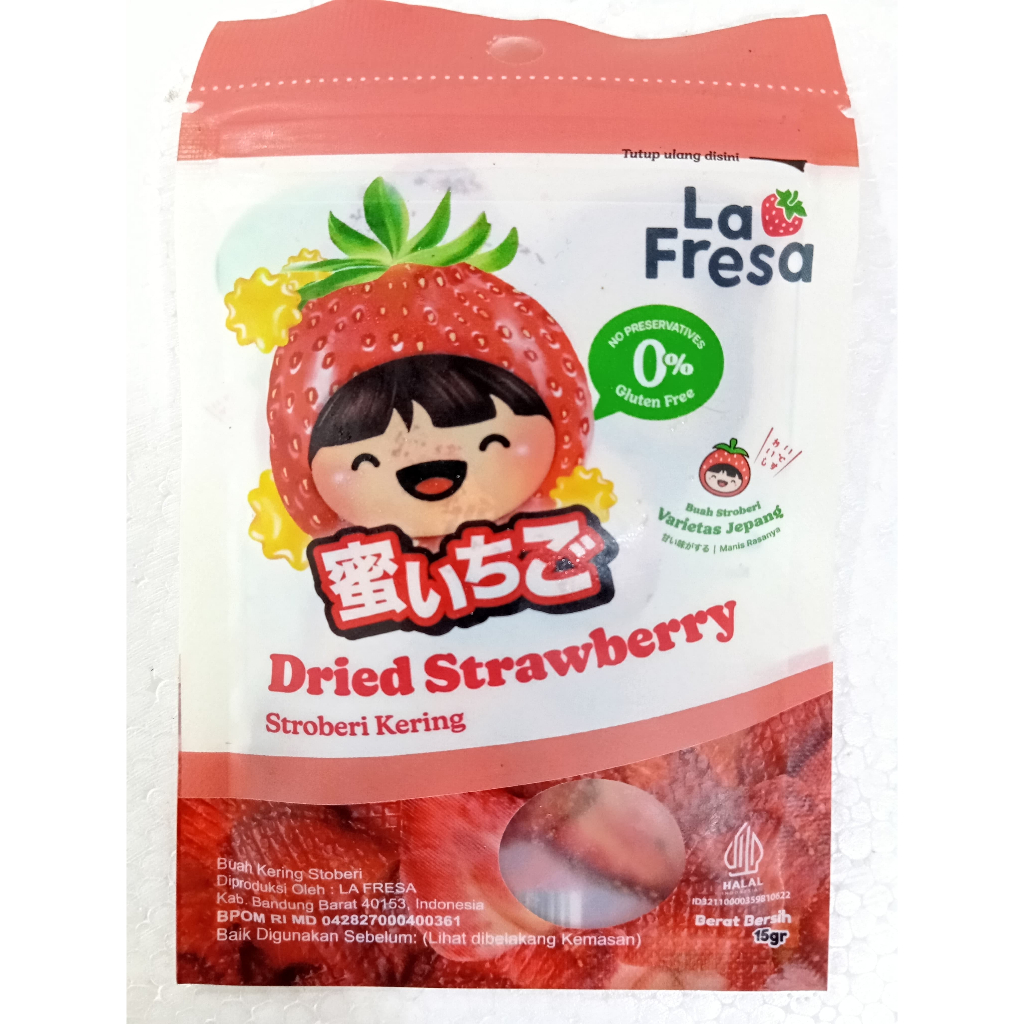 

La Fresa Dried Strawberry | Cemilan Sehat Buah Strawberry Kering