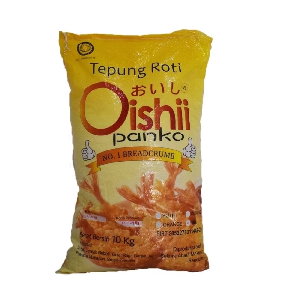 

Oishii Panko Tepung Roti Mix 1 sak(10 kg)