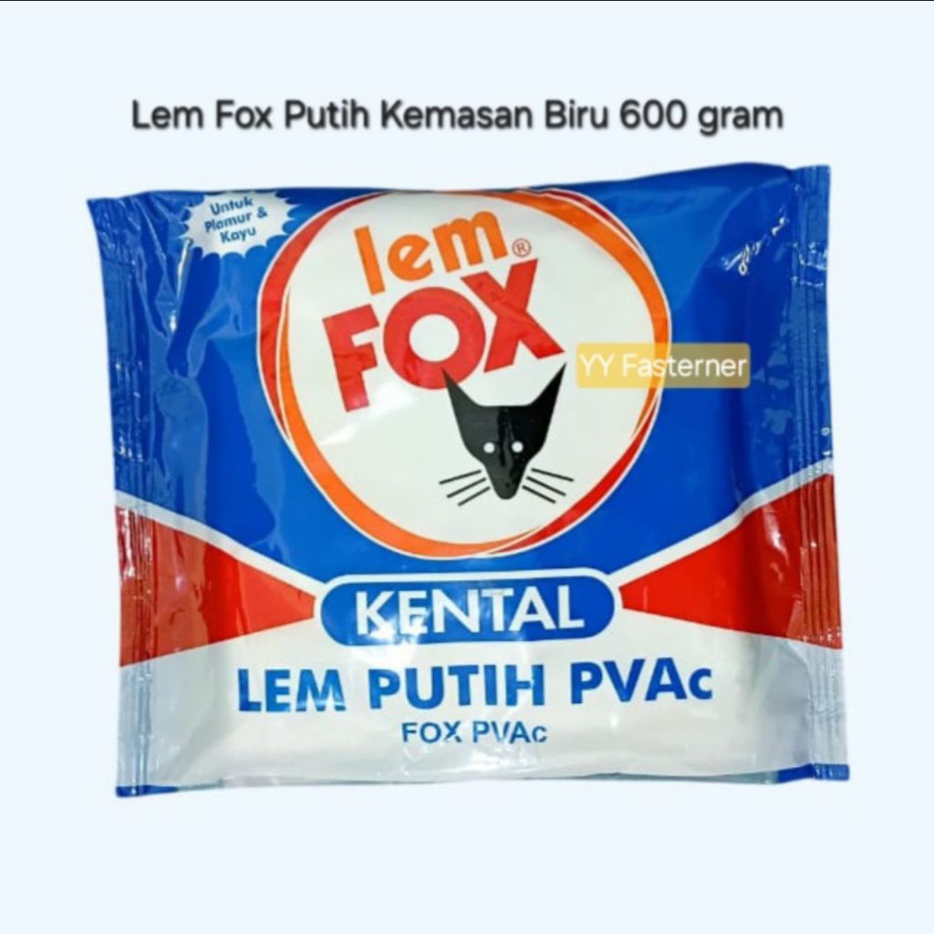

Lem FOX Putih PVAC 600 gram (Kemasan Biru)