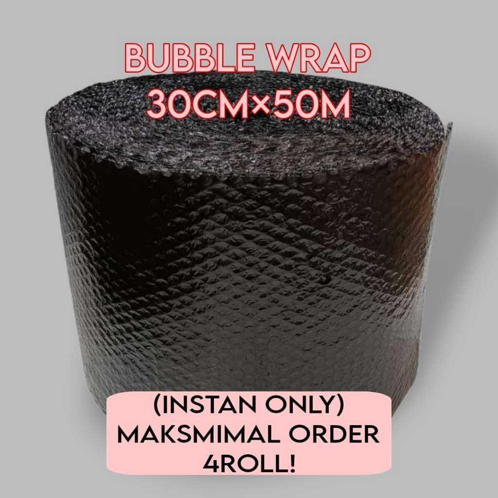 

Bubble Wrap Hitam 30cmx50m Bubble Wrap Tanpa Core [500gr] {INSTAN ONLY}