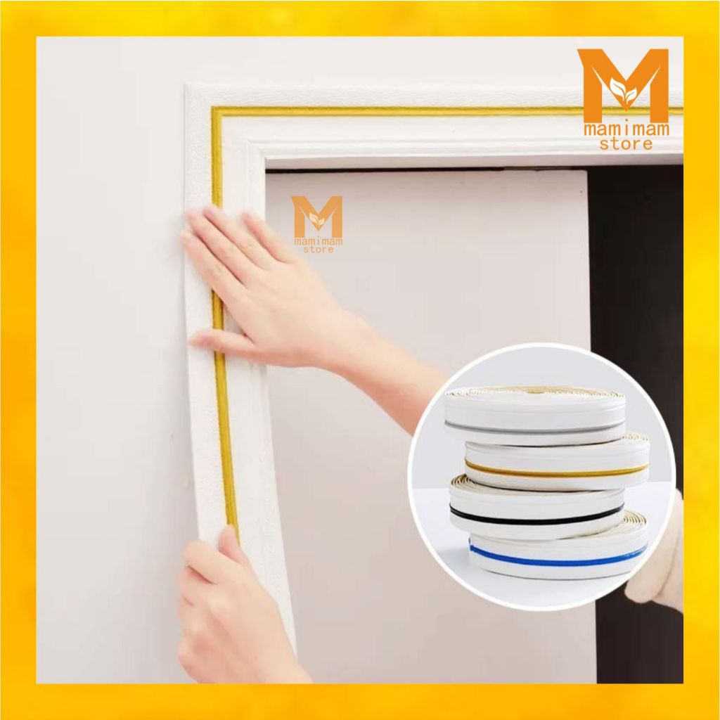 Wall Border List Foam 3D 8mm Wallpaper List Plafon Tebal List Dinding Border Plafon Stiker Dinding