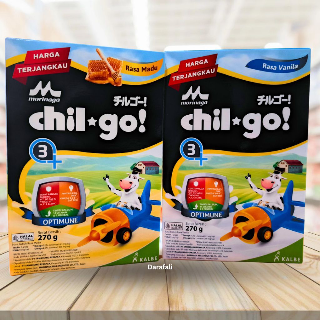 

Morinaga Chil Go 3+ Vanila / Madu 270g - Susu Bubuk Kemasan Baru (Sebelumnya 300g)