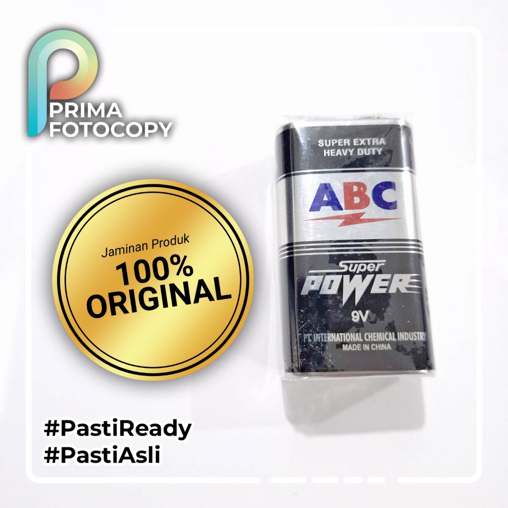 Baterai 9 Volt ABC Power Hitam Microphone Battery mikrofon wireless batre kotak