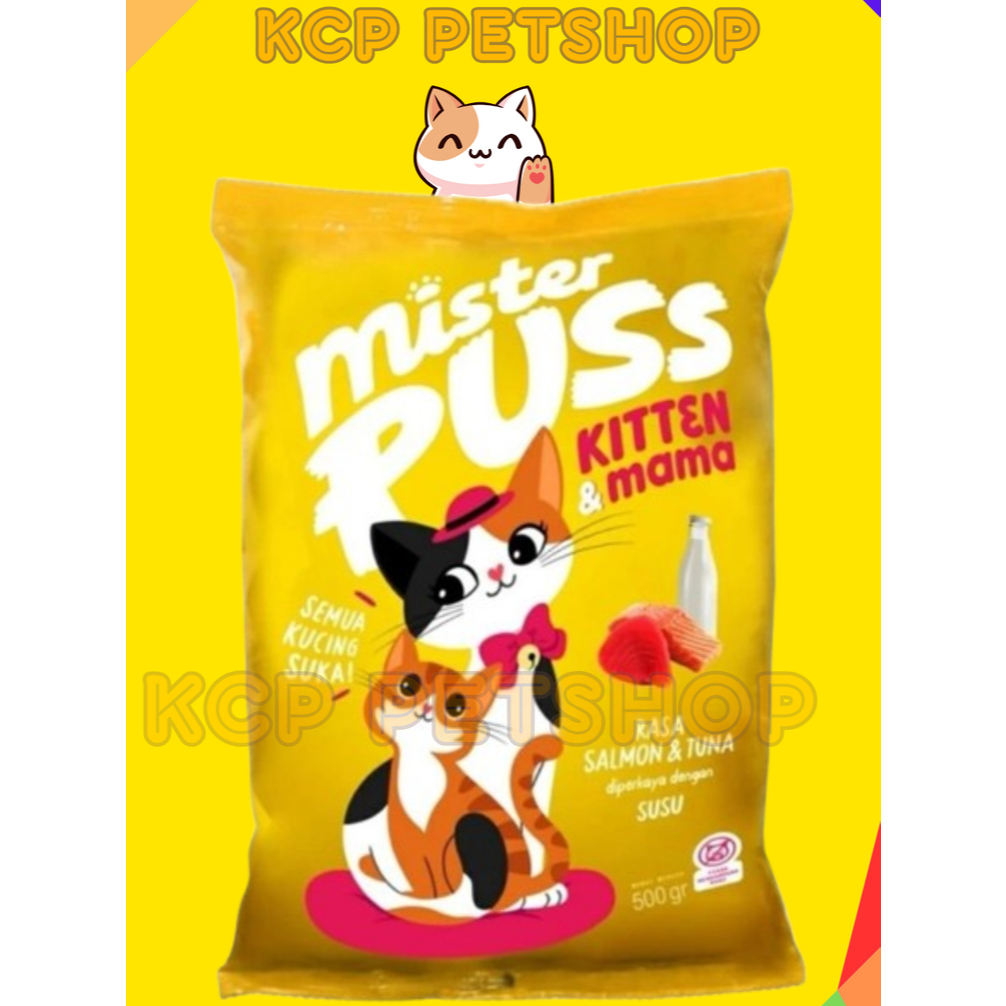 Makanan Kucing Kering Cat Food Dry Food Mister Puss Mr Puss Kemasan Fresh Pack 500gr