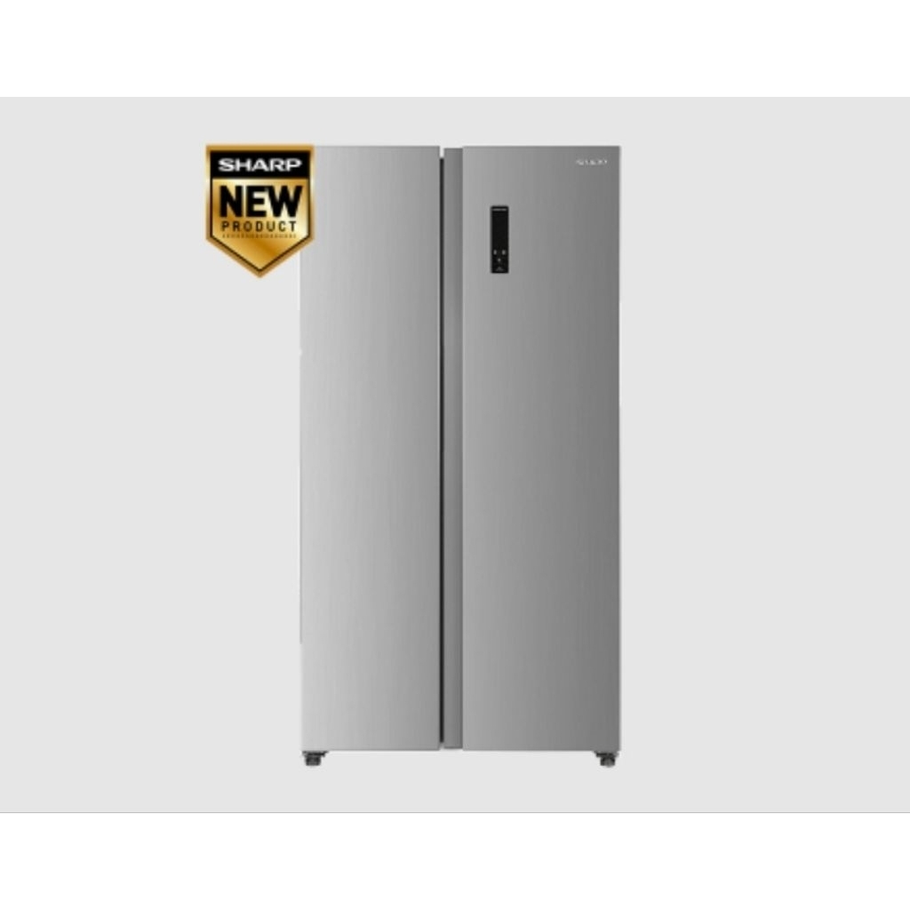 Sharp Kulkas Side By Side 2 Pintu Lemari SJ1550MA-SL Garansi Resmi / Kulkas Side By Side Sharp SJ155