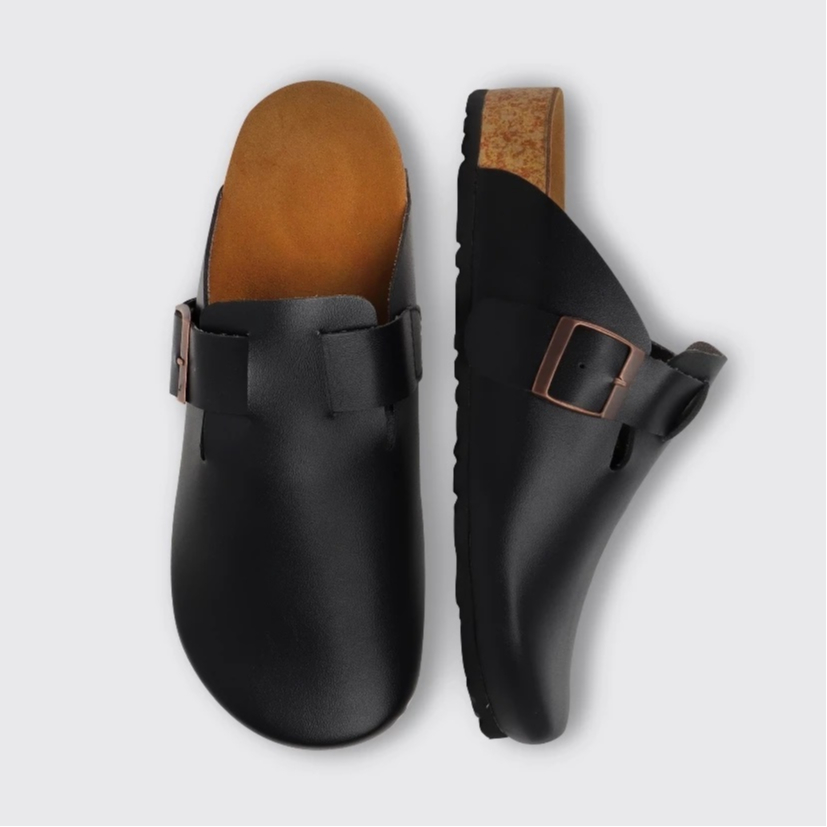 Sandal Selop Pria Jumbo Bustong Kulit Hitam Ukuran Jumbo Big Size 43 44 45