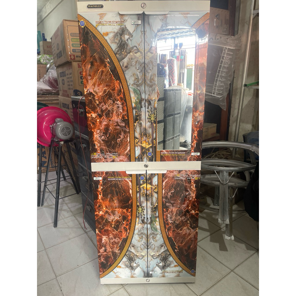 LEMARI NAPOLLY CORAK KACA