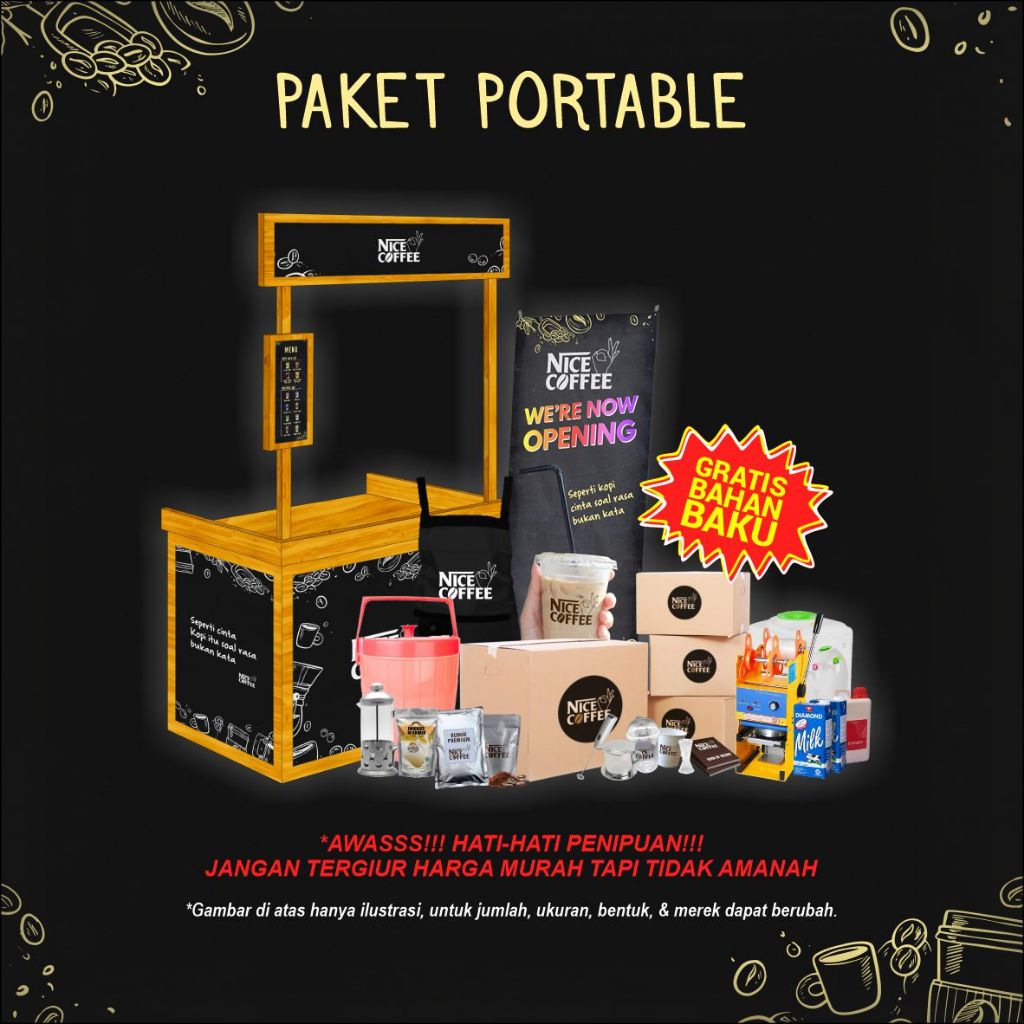 

PROMO Paket Usaha Kopi Kekinian - GRATIS Booth Portable