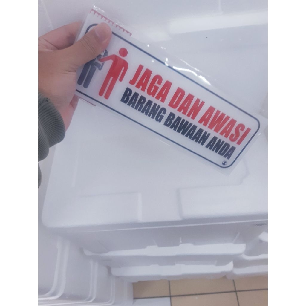 

Label tulisan/Arklilik/Tulisan Jaga dan Awasi Barang Bawaan Anda