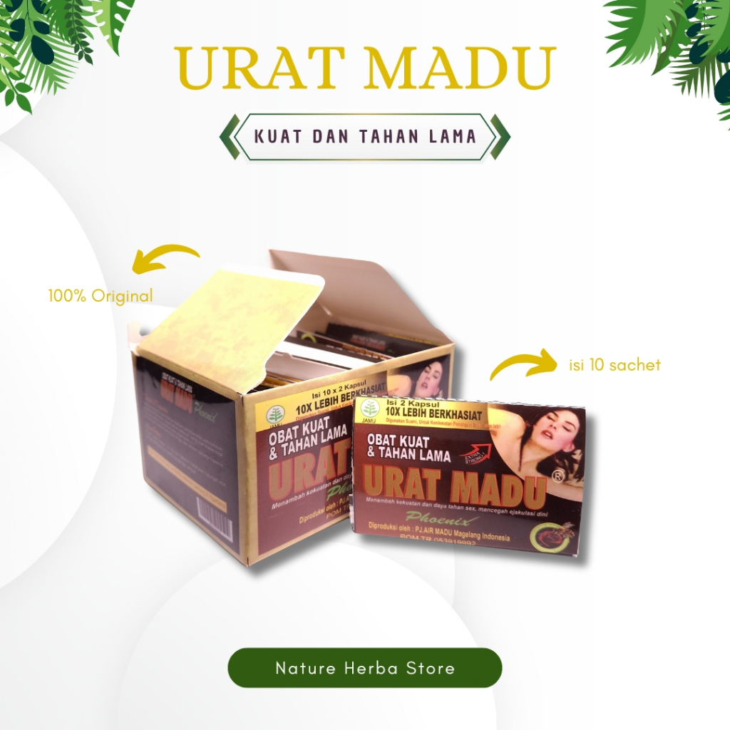 URAT MADU 0bat kuat pria herbal tahan lama kapsul stamina pria original 100% halal & bpom