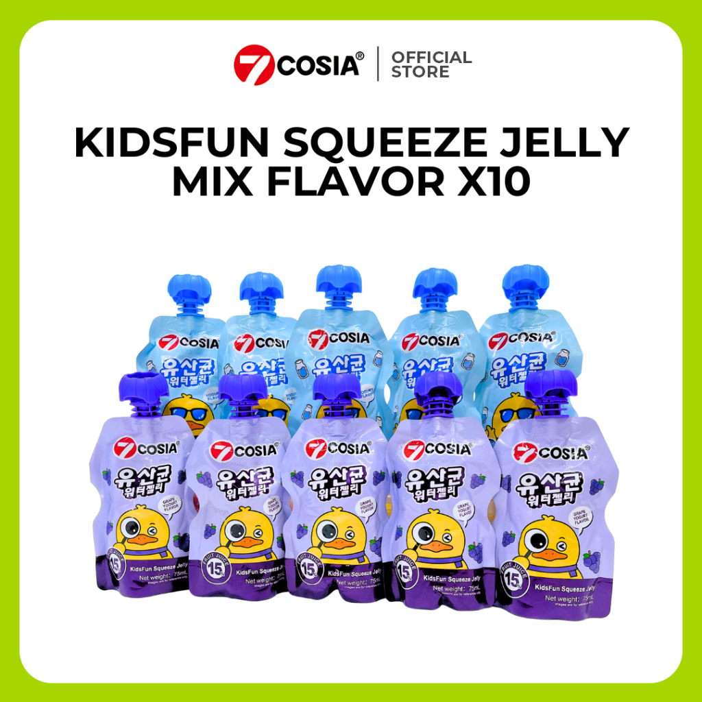 

【Penawaran Khusus】7COSIA - Kids Fun Squeeze Jelly - Yogurt - Grape Flavor