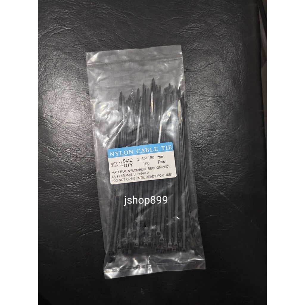

Nylon Cable Ties 2.5 x 150 mm /Nilon Kabel Ties / Pengikat Kabel