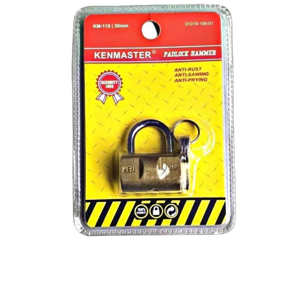GENMBOK HAMMER KENMASTER 30mm KM-119 - KENMASTER Gembok Anti Maling - Gembok Pagar - Kunci Gembok KE