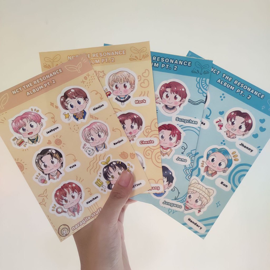 

[BACA DESKRIPSI !!!] Sticker Sheet NCT original design by naraqila.stuff