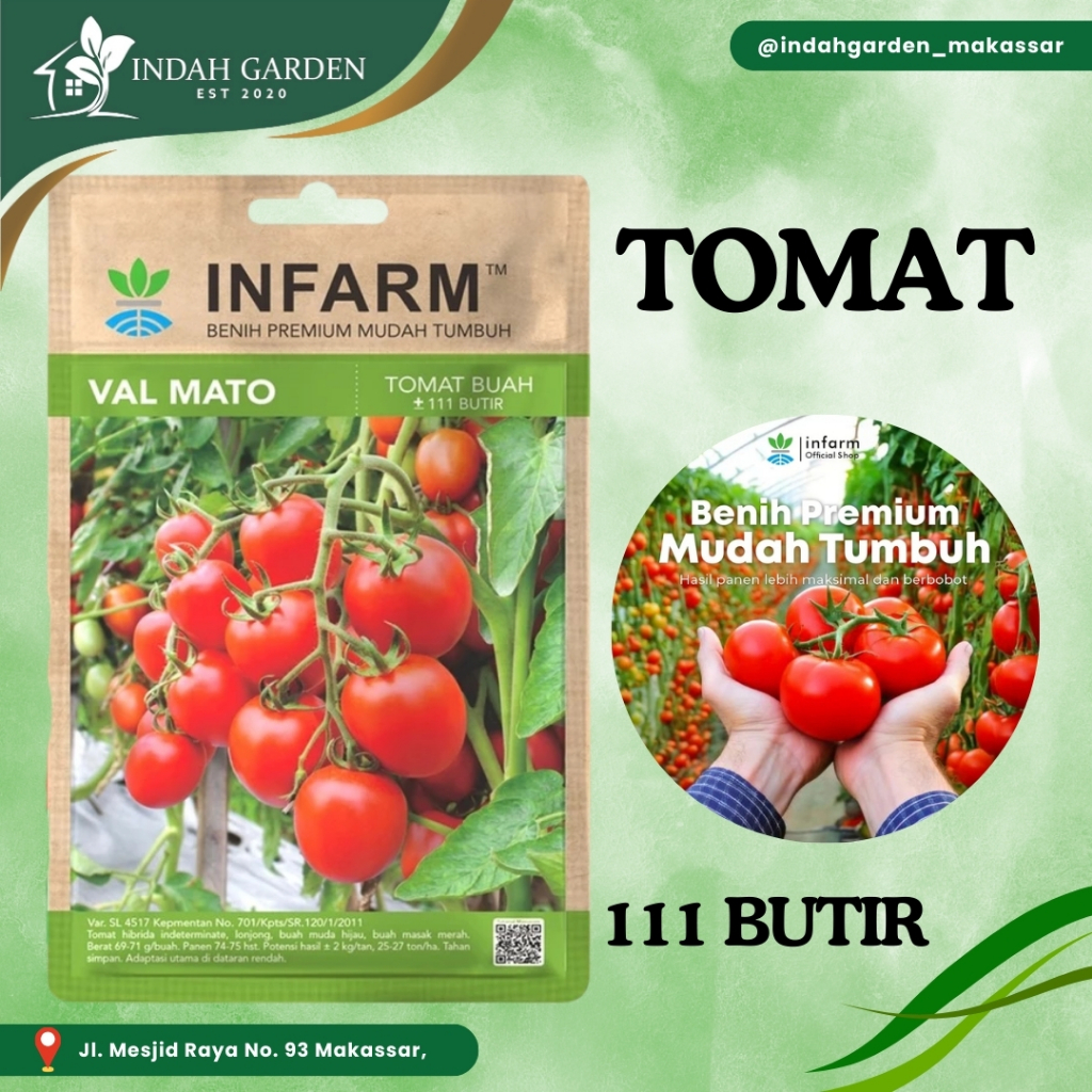INFARM - Benih Bibit Biji Tomat Buah Valmato Tomat Buah Manis Premium