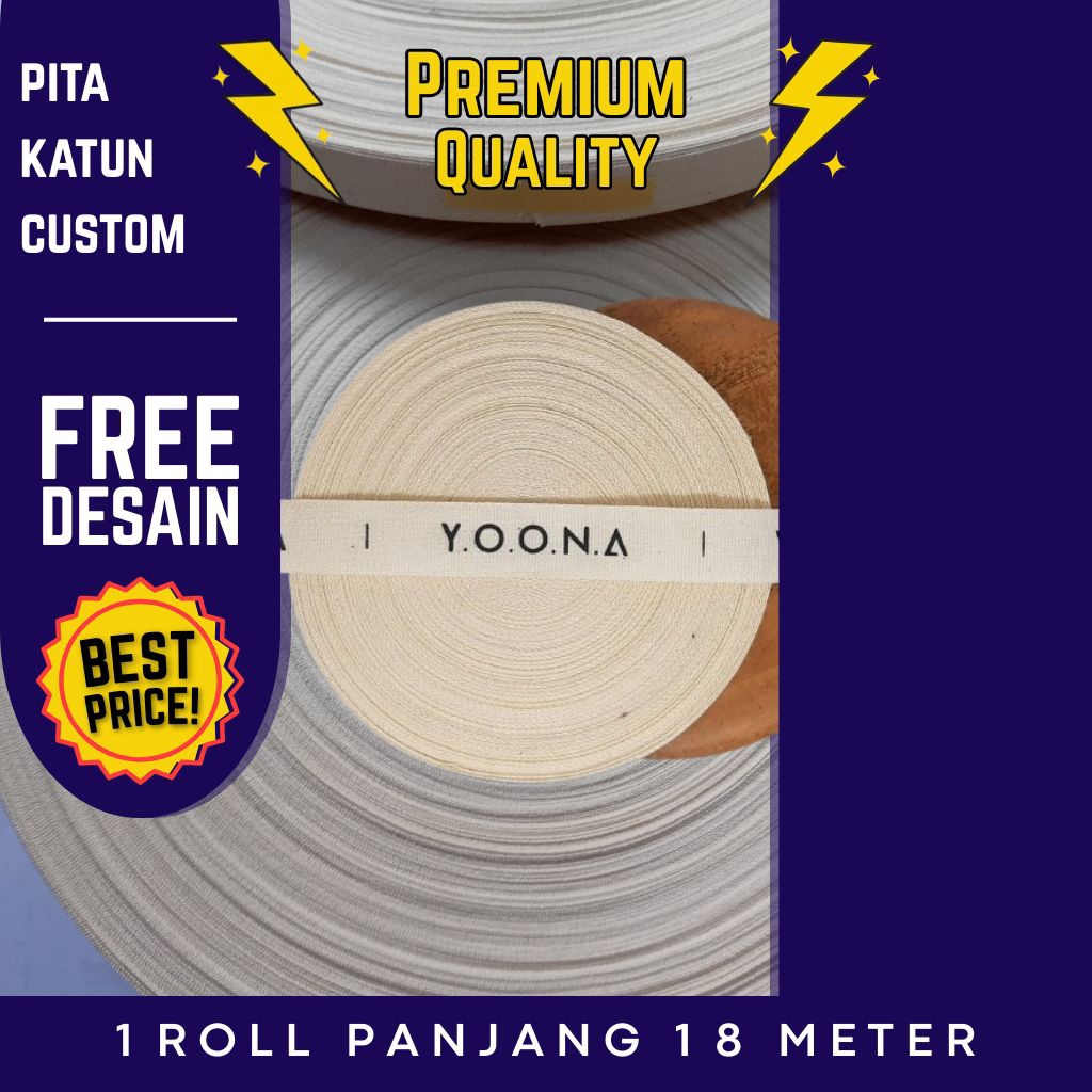

Label Baju Katun Custom Sablon | 18 METER