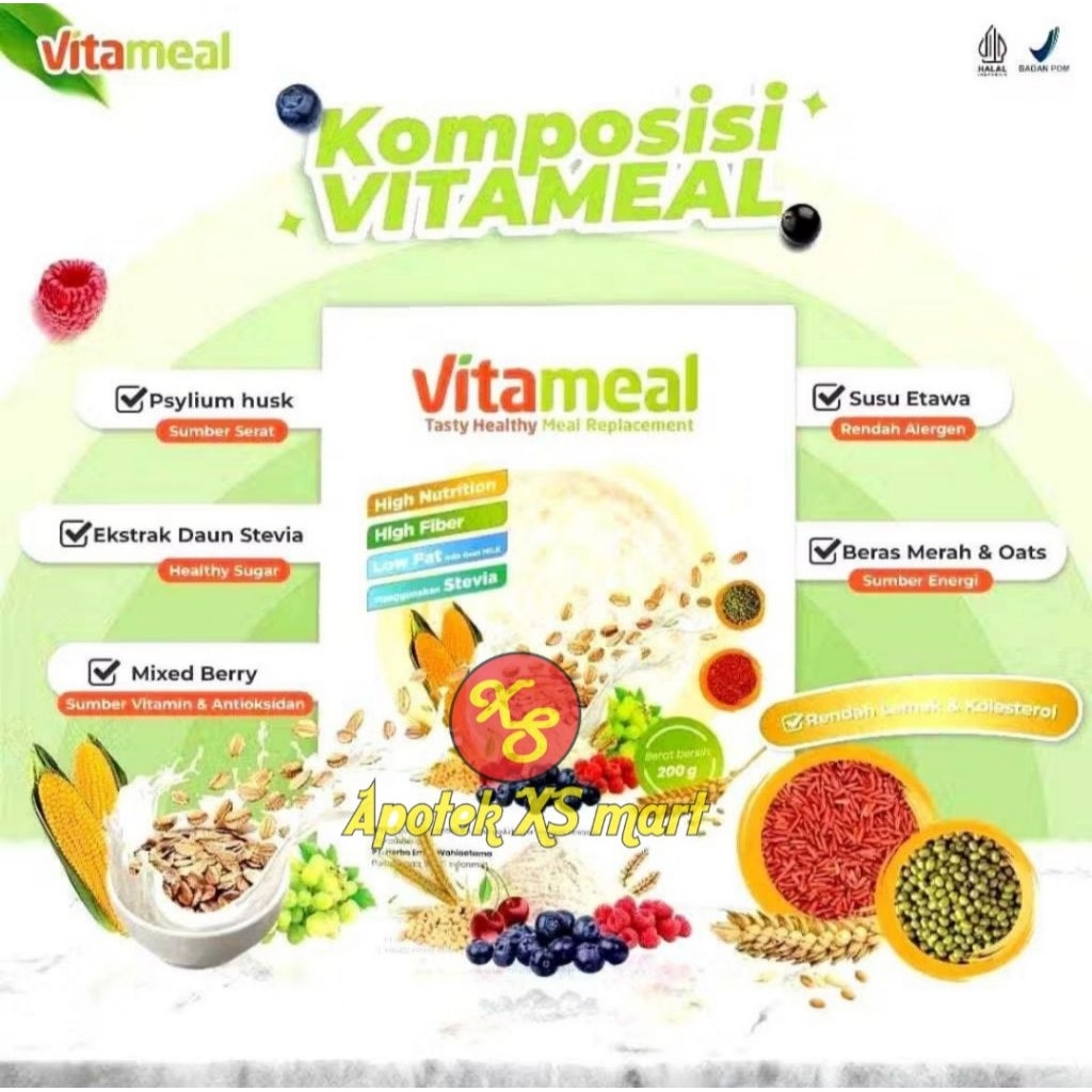 

VITAMEAL DAN VITAMEAL LESS SUGAR - SEREAL SEHAT MEMBANTU CEGAH DIABETES & KOLESTEROL