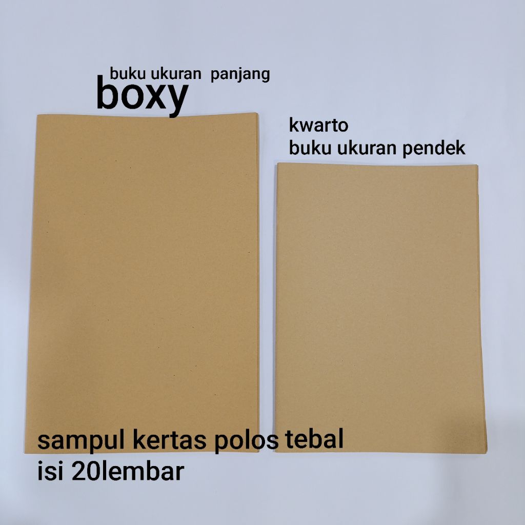 

sampul buku pendek panjang boxy kwarto polos batik plastik bmb bigboss sidu dodo