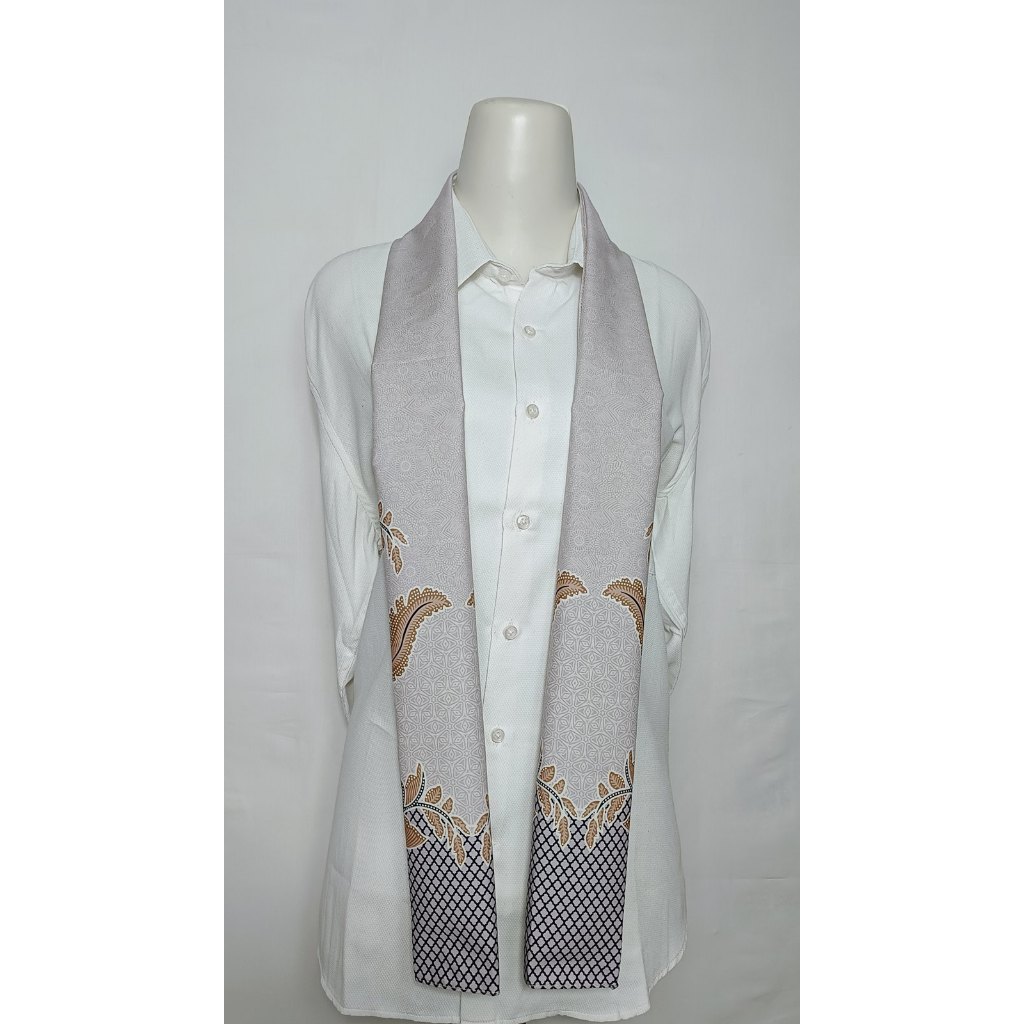 S24 Syal Batik Unisex Motif Etnik - Scarf Leher Elegan untuk Pria Wanita Tradisional Formal & Kasual