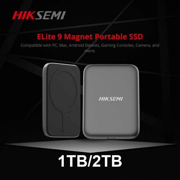 Hiksemi Elite 9 Magnet USB 3.2 Gen2X2 Type-C 2000MBPS Portable SSD HS-ESSD Harddisk Eksternal