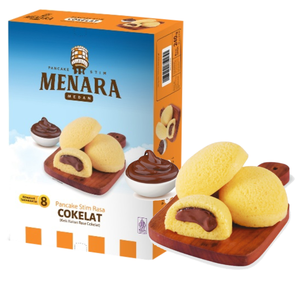 

Bolu Menara Pancake Stim Cokelat - 8pcs