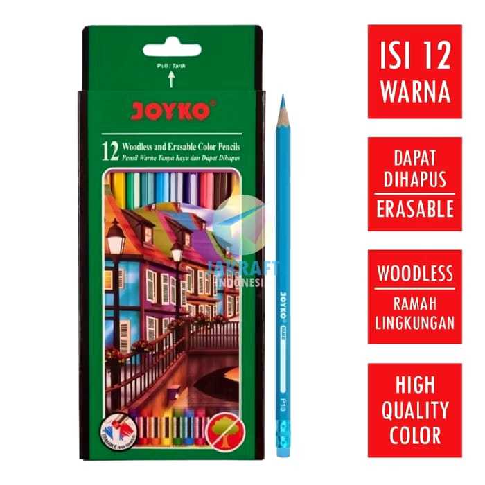 

Veiso_Pensil Warna Dapat Dihapus Joyko CP-109 Erasable Color Pencils
