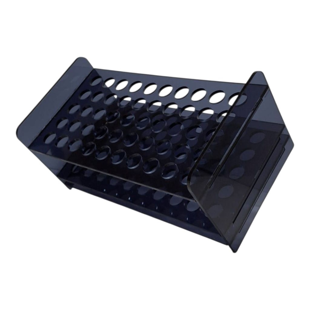 Rak Tabung Reaksi Akrilik 50 Lubang / Rak Tabung 13mm