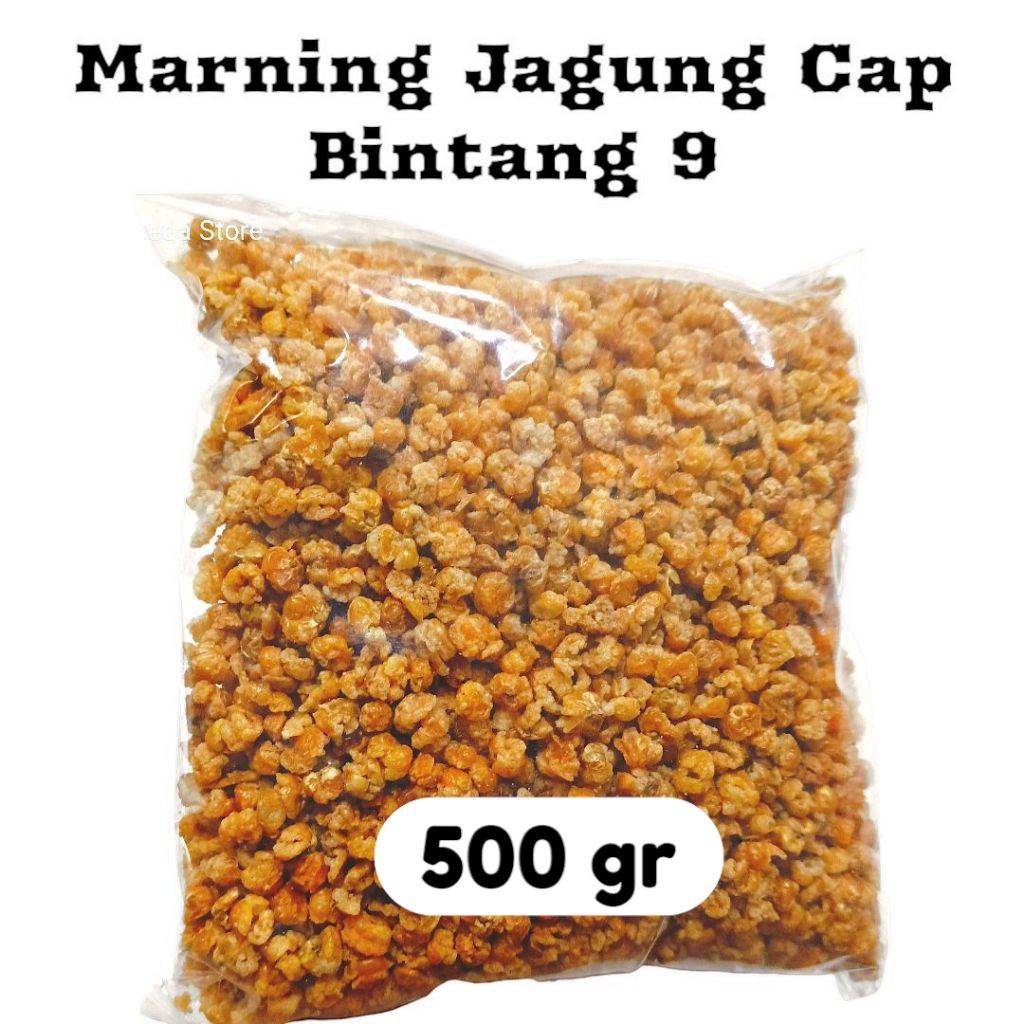 

Marning Jagung 500 gr Cap Bintang 9 Khas Sumenep Armos, renyah & gurih
