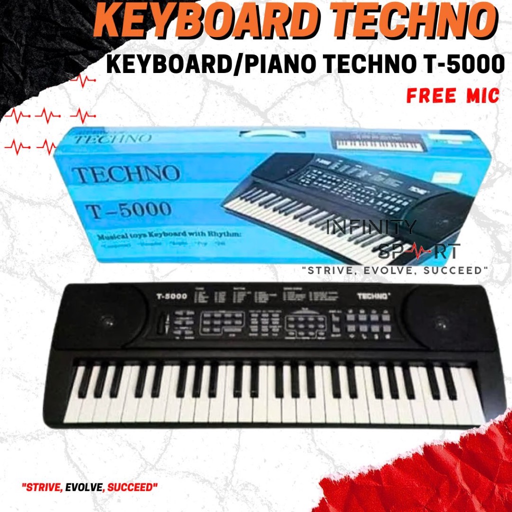 Alat Musik / Keyboard Musik / Keyboard / Piano / Keyboard Techno T-5000  ORIGINAL