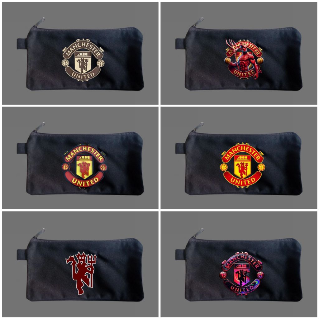 

Tempat pensil logo bola/Tempat pensil bola manchester united/Tempat alat tulis/Tempat kosmetik/Tepak kanvas tebal