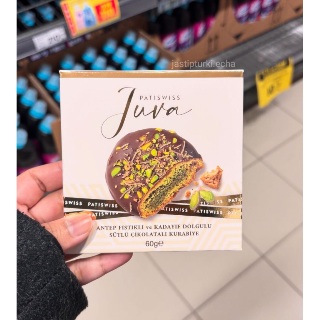 

PATISWISS Juva Biskuit Coklat Turki isi Kunafa dan Pistachio ORIGINAL TURKI