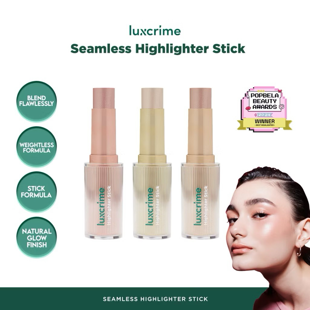 Luxcrime Seamless Highlighter Stick - Tekstur Creamy Blendable Memberikan Efek Glowing Yang Natural