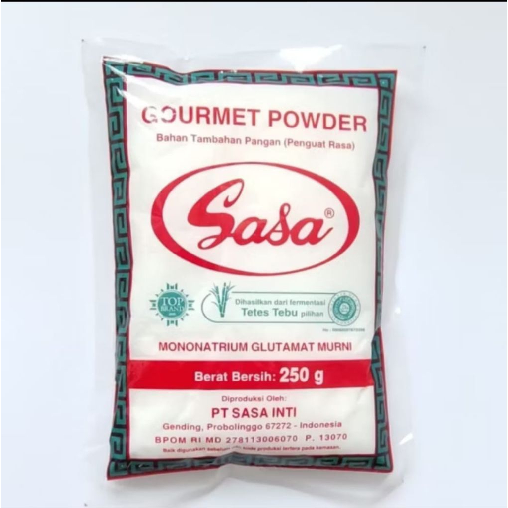 

Sasa/micin MSG penyedap rasa ukuran 250gr atau 1/4
