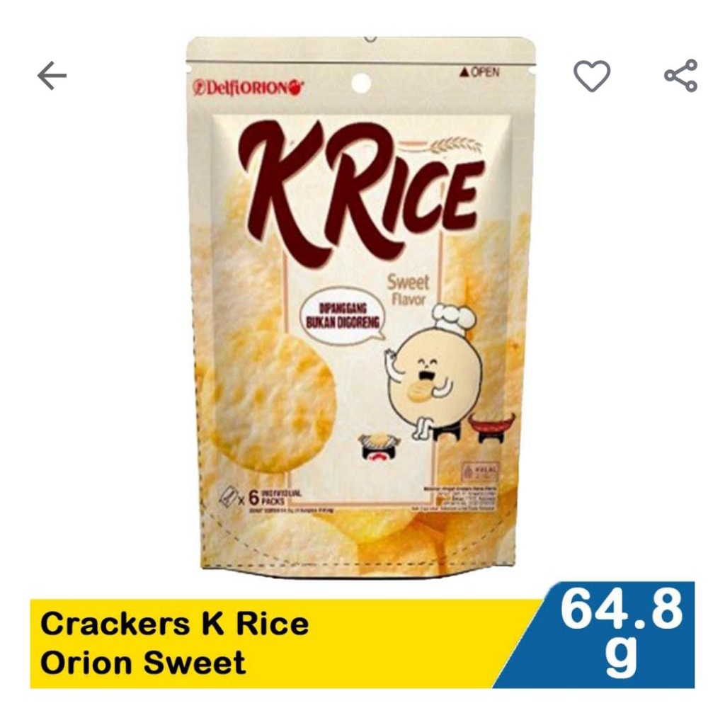 

Delfi Crackers K Orion Sweet 64.8G