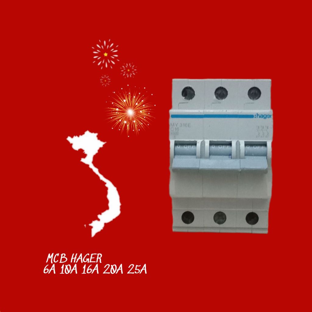 MCB HAGER 3P 16A 20A 32A 40A SEKEN