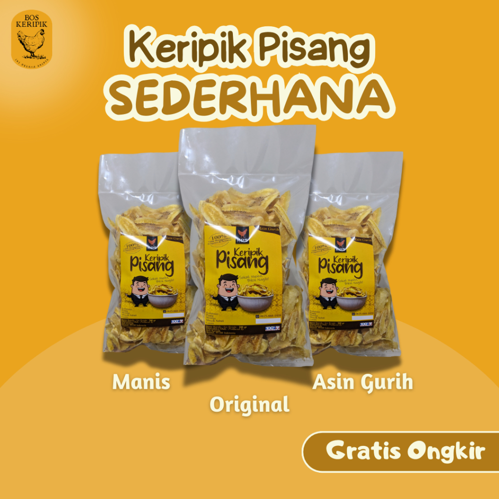 

Keripik Pisang Manis dan Asin Gurih 200 Gram Enak Murah - Bos Keripik