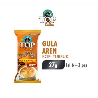 

Top Coffee Kopi Susu Gula Aren Tubruk 3 In 1 Pack 27 Gr Isi 6 + 3 Pcs