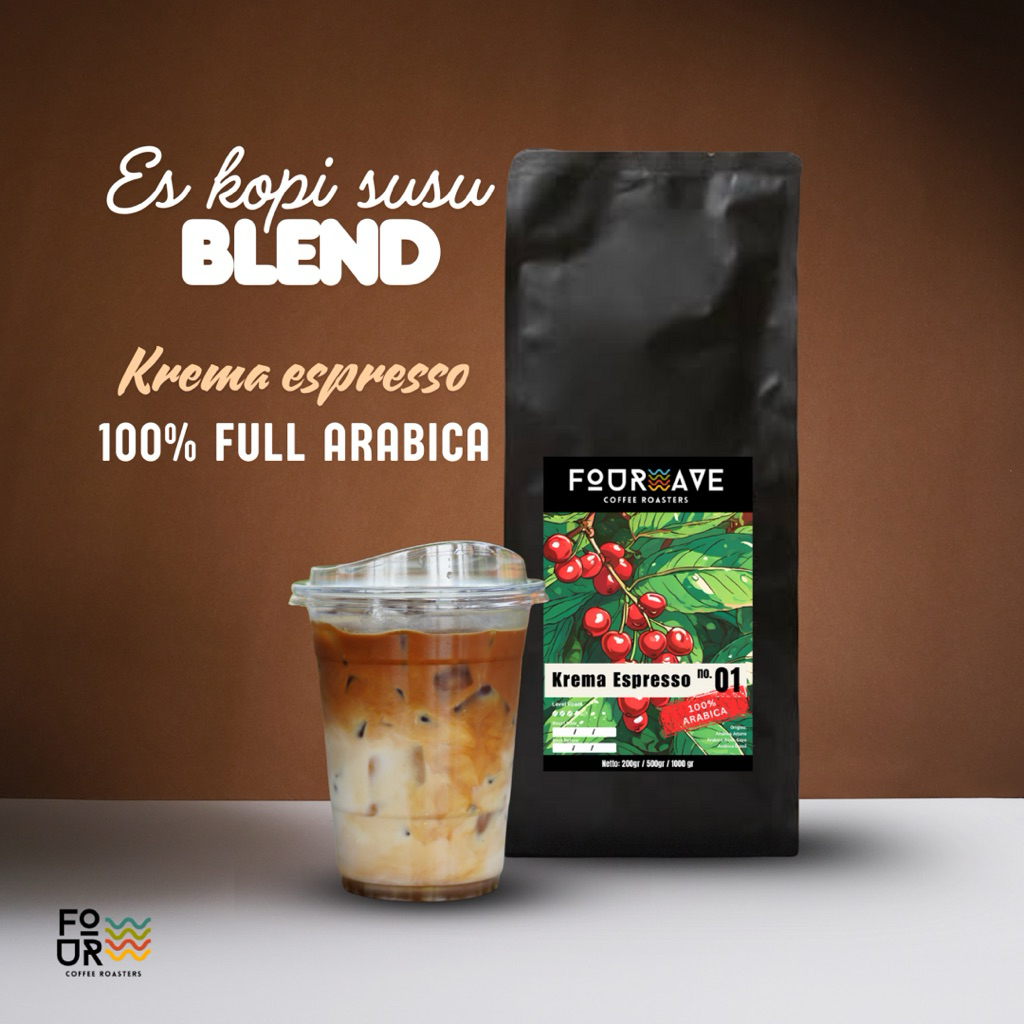 

Blend Kopi Susu 100% Arabica - Krema no.01 by Fourwave roasters